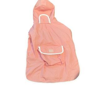 FRISCO Dog reversible Raincoat Hooded Slicker size XL pink packable